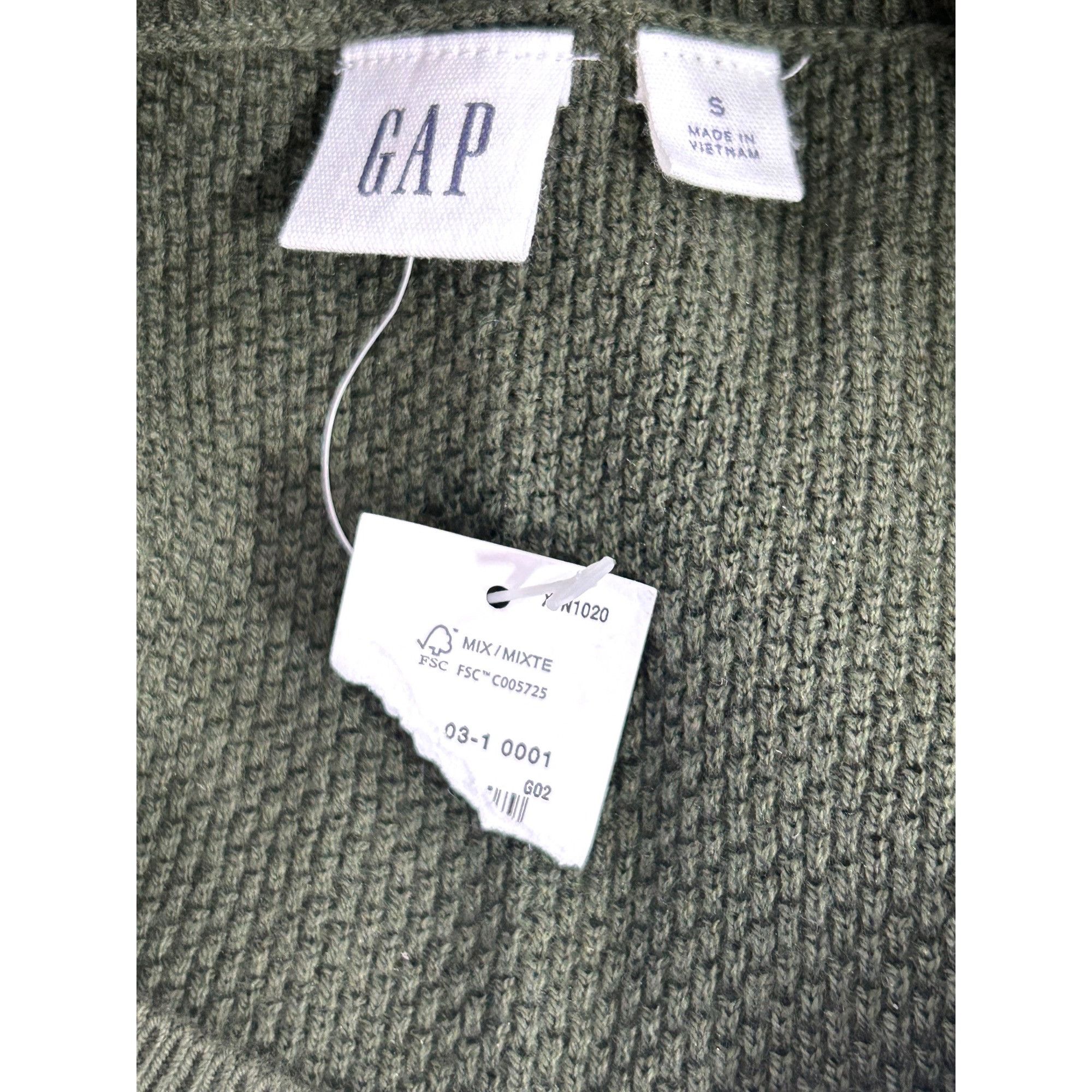 Gap GAP Women’s Sweater S Green Crewneck Pullover Long Sleeve Ri Size S / US 4 / IT 40 - 7 Thumbnail