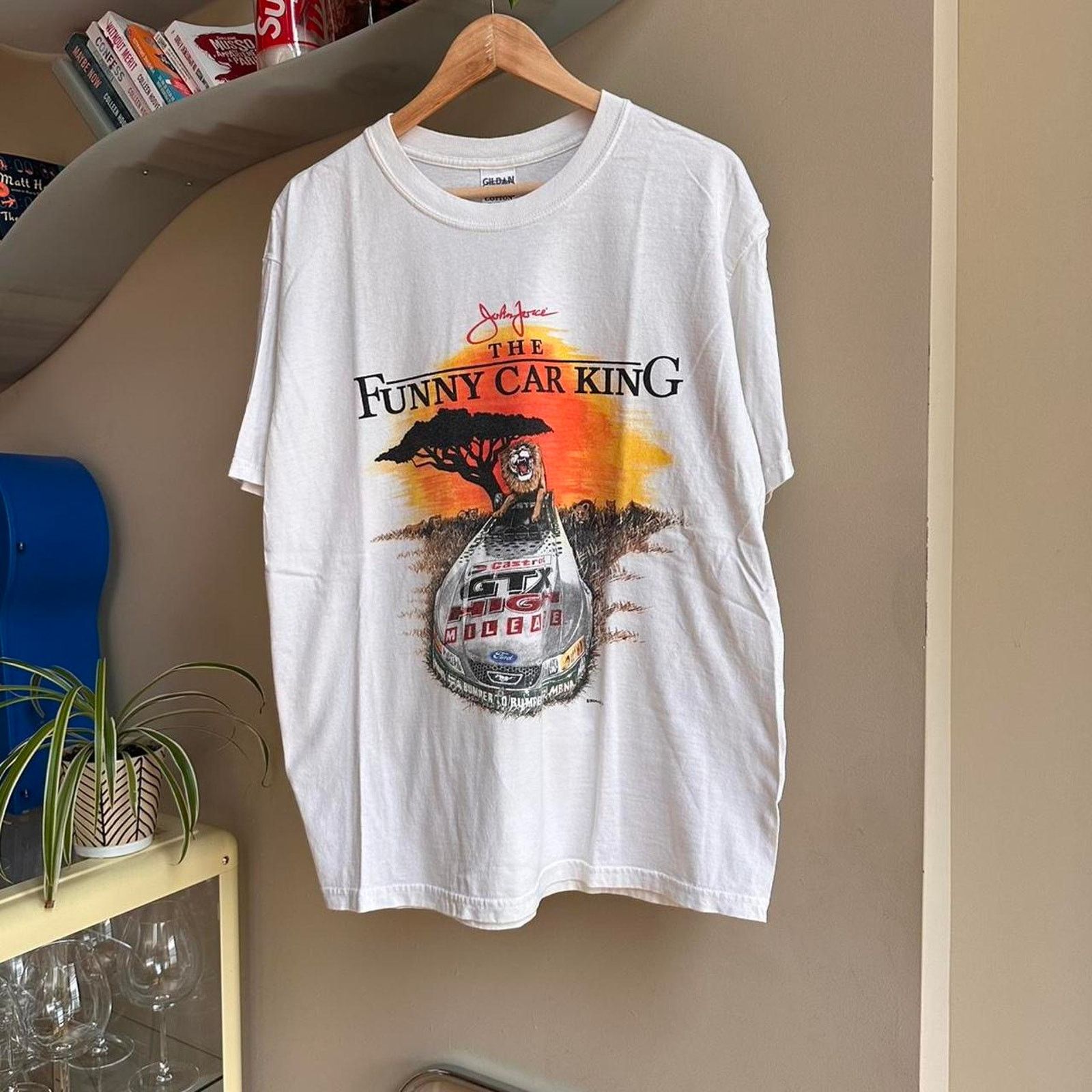 NASCAR × Vintage Vintage John Force Funny Car King Shirt Size US L / EU 52-54 / 3 - 1 Thumbnail