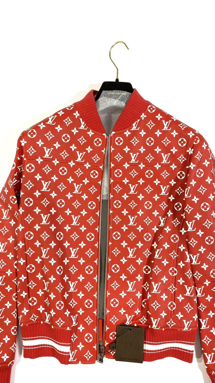 Louis Vuitton × Supreme Louis Vuitton X SUPREME 46 Baseball Leather Jacket Monogram Size US S / EU 44-46 / 1 - 1 Thumbnail