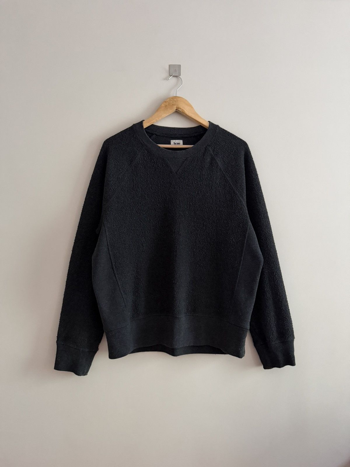 Acne Studios Acne Studios Black Minimalist Crewneck Sweatshirt Size US M / EU 48-50 / 2 - 1 Thumbnail