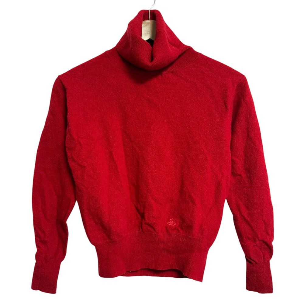 Vivienne Westwood Vivienne Westwood Vivienne Westwood Red Label Orb Embroidered Wool Turtleneck Sweater Cotton Tops DUTY FREE for USA Size ONE SIZE - 1 Thumbnail