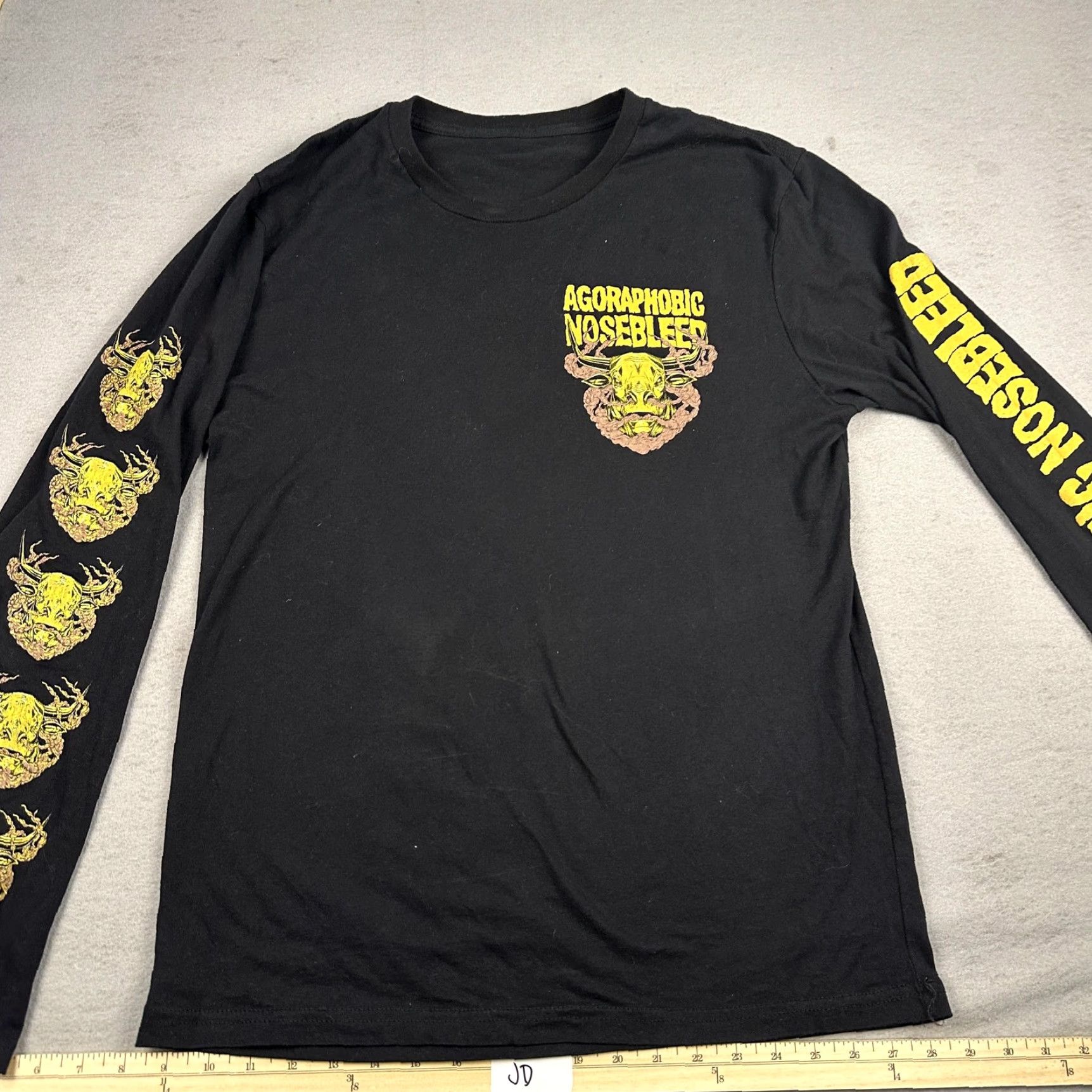 Vintage VINTAGE Agoraphobic Nosebleed Shirt Mens Small Black Long Sleeve Band Graphic Metal Size US M / EU 48-50 / 2 - 2 Thumbnail
