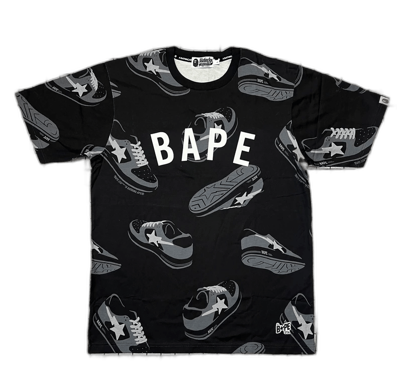 Bape BAPE Black Short Sleeve T-Shirt Large Size US L / EU 52-54 / 3 - 1 Thumbnail