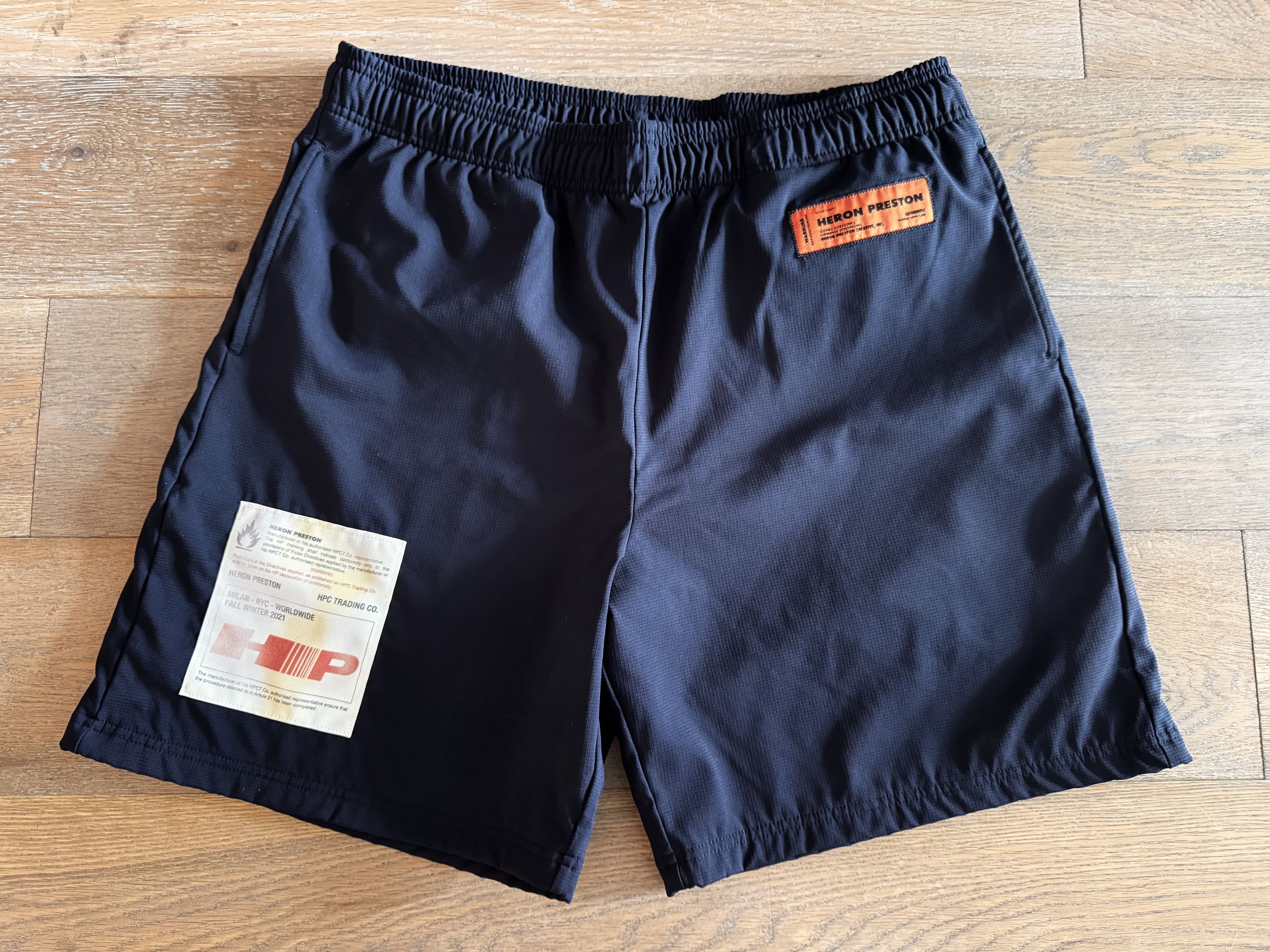 H&M × Heron Preston H2 heron Preston leather shorts | Grailed