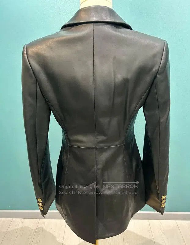 Versace Versace Black Leather Medusa Collar Women's Jacket . Size S / US 4 / IT 40 - 1 Thumbnail