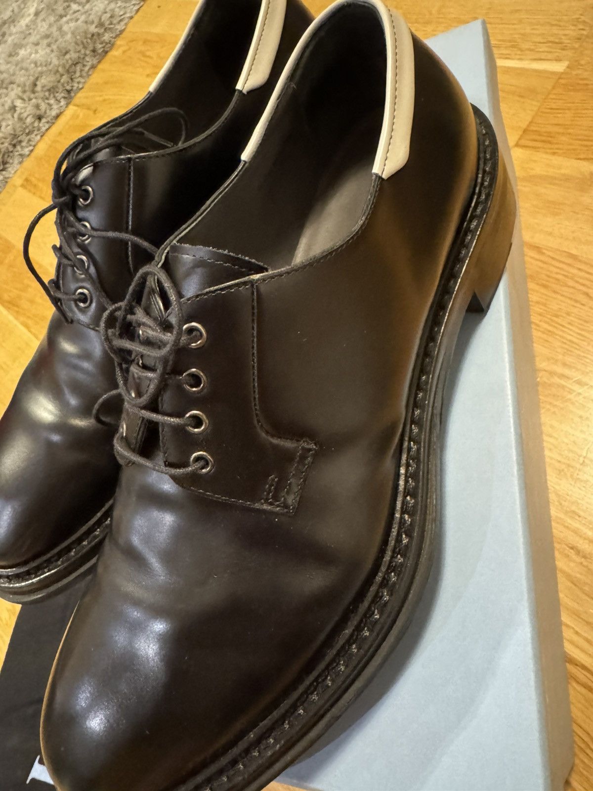 Lanvin Lanvin black leather lace up derby shoes Size US 10 / EU 43 - 1 Thumbnail