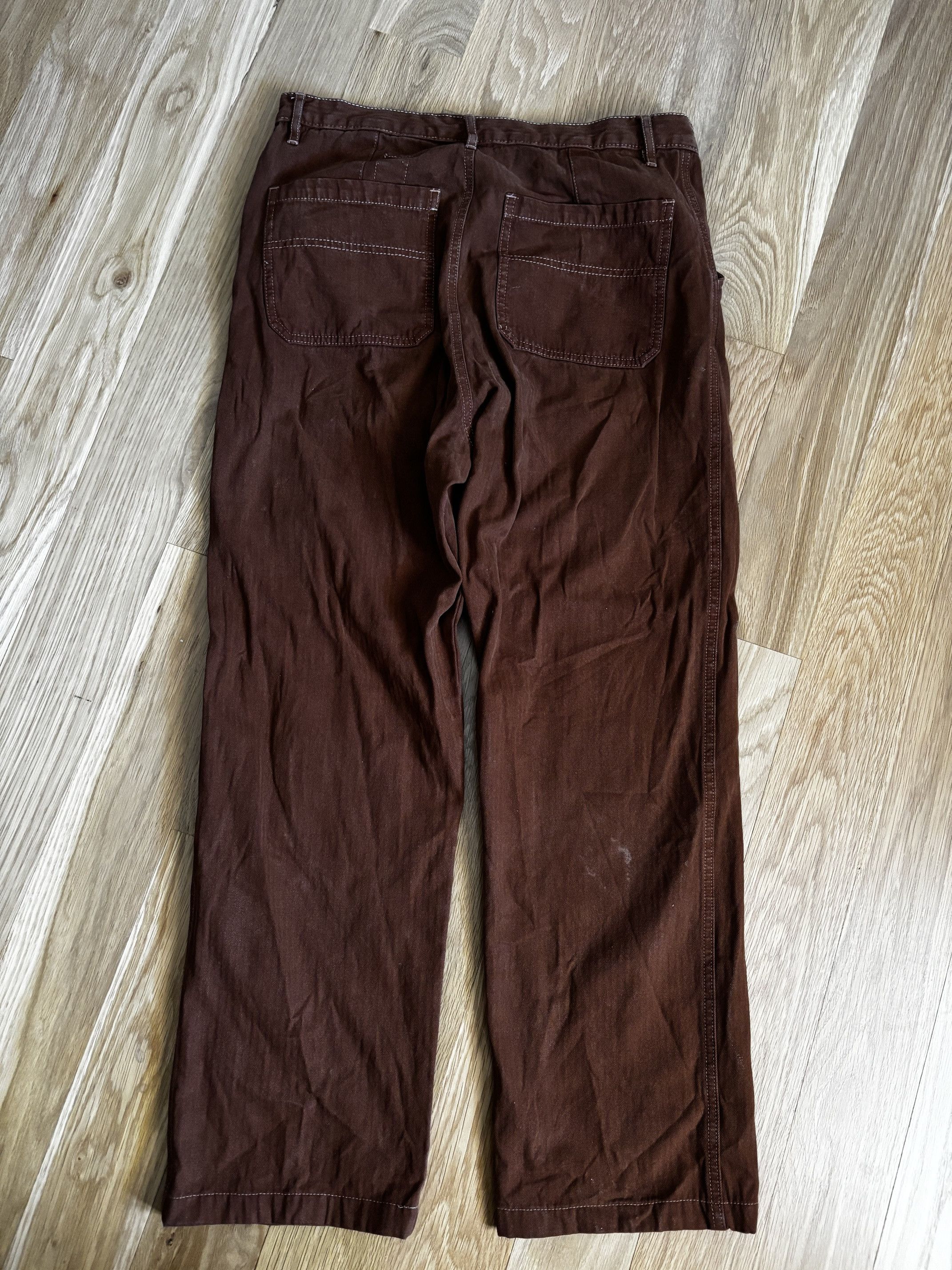 Ginew Ginew Brown Herringbone Pants Size US 35 - 2 Thumbnail