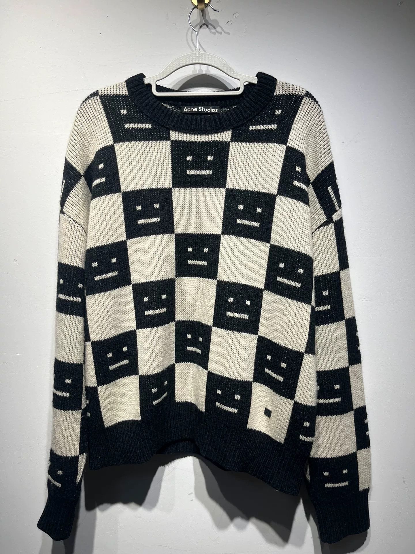 Acne Studios Acne Studios Wool Plaid Black Sweater S Women Size S / US 4 / IT 40 - 1 Thumbnail