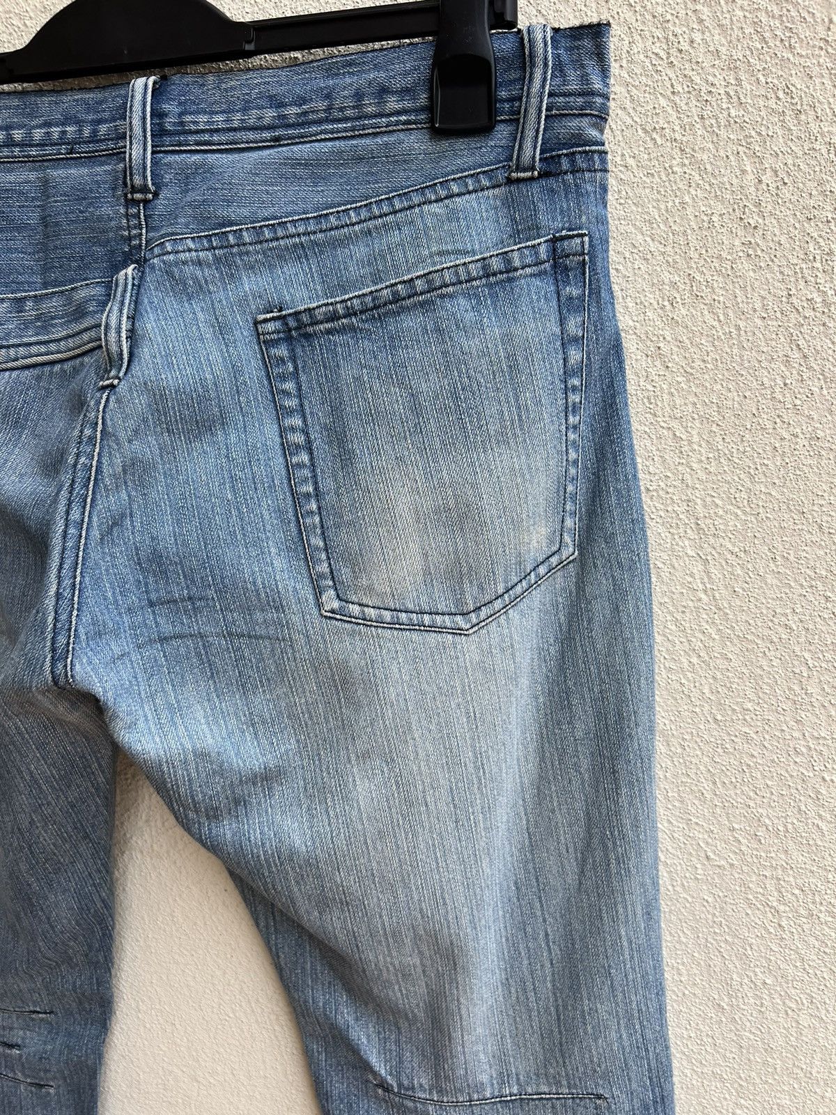 Japanese Brand Rupert Japan Double Waist Fade Mud Blue Denim Flare Jeans Size US 34 / EU 50 - 17 Thumbnail