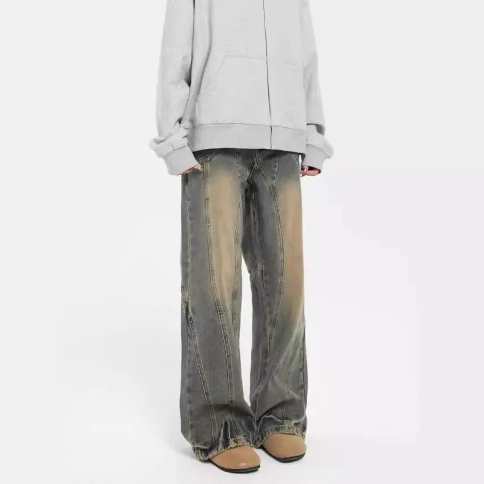 Japanese Brand × Jean Retro loose mud dyed wide leg jeans Size US 32 / EU 48 - 4 Thumbnail