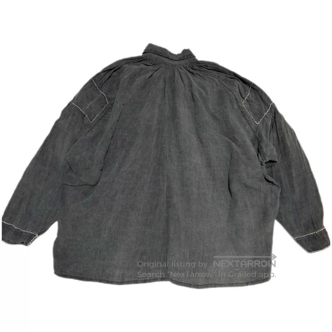 Japanese Brand Japanese Antique Boro Linen Smock Shirt. Size US M / EU 48-50 / 2 - 2 Thumbnail
