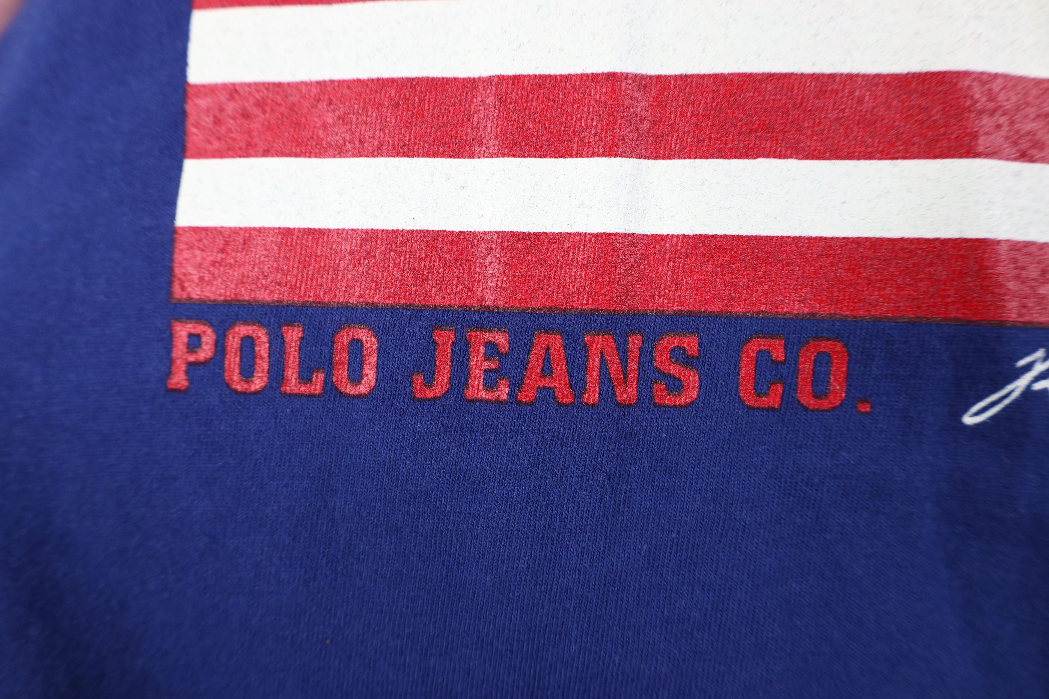 Ralph Lauren Vintage 90s Ralph Lauren Spell USA Flag T-Shirt Blue Cotton Size US M / EU 48-50 / 2 - 5 Thumbnail
