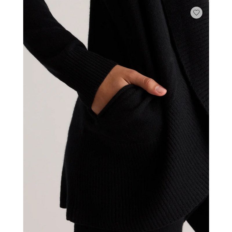 Quince Mongolian Cashmere Open Cardigan Black Size L Size L / US 10 / IT 46 - 5 Thumbnail