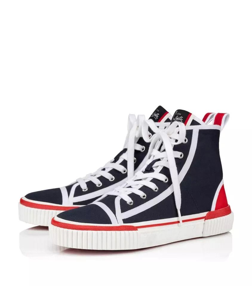 Christian Louboutin o1bcso1str1024 Sneaker in Black & White Size US 10 / EU 43 - 2 Thumbnail