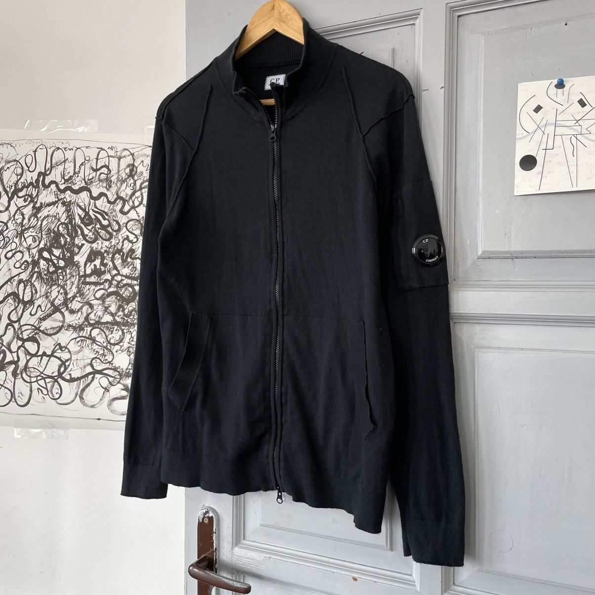 C.P. Company C.P. Company Lens Zip-Up Knitted sweatshirt - Black Size US S / EU 44-46 / 1 - 1 Thumbnail