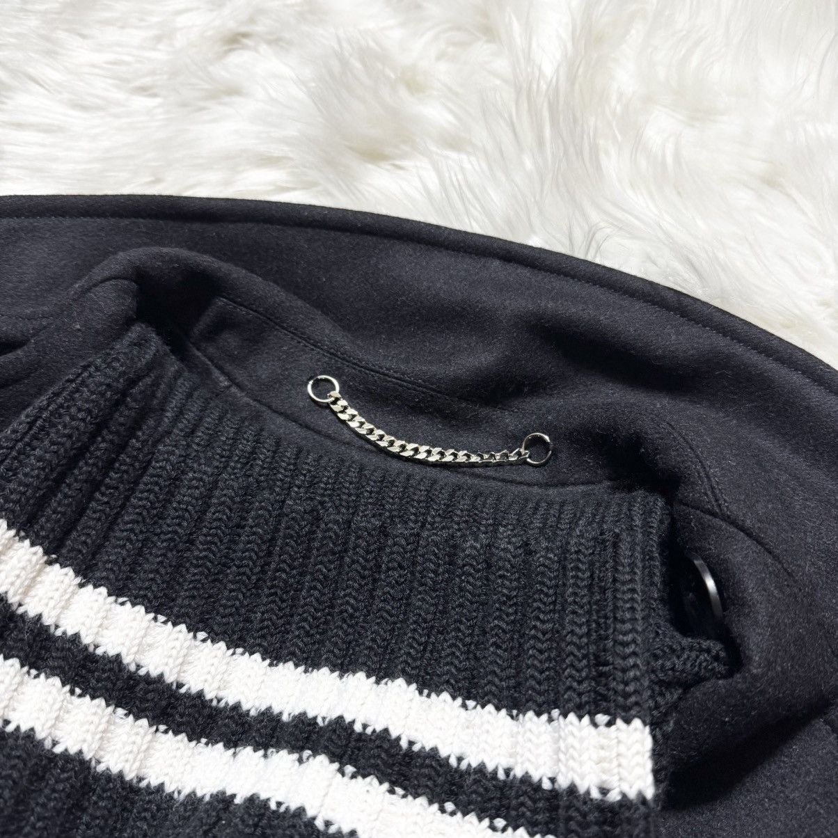 Givenchy Givenchy Striped Rib Knit Melton Peacoat Jacket Size US S / EU 44-46 / 1 - 12 Thumbnail