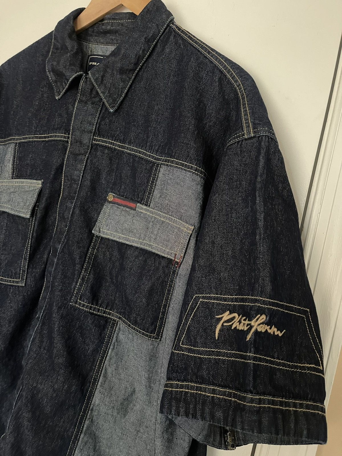 Phat Farm Vintage Phat Farm Denim Button Up Shirt Size US XL / EU 56 / 4 - 2 Thumbnail