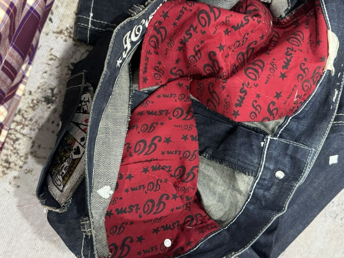 If Six Was Nine JOISM - full mini envroieded jeans Size US 35 - 18 Thumbnail