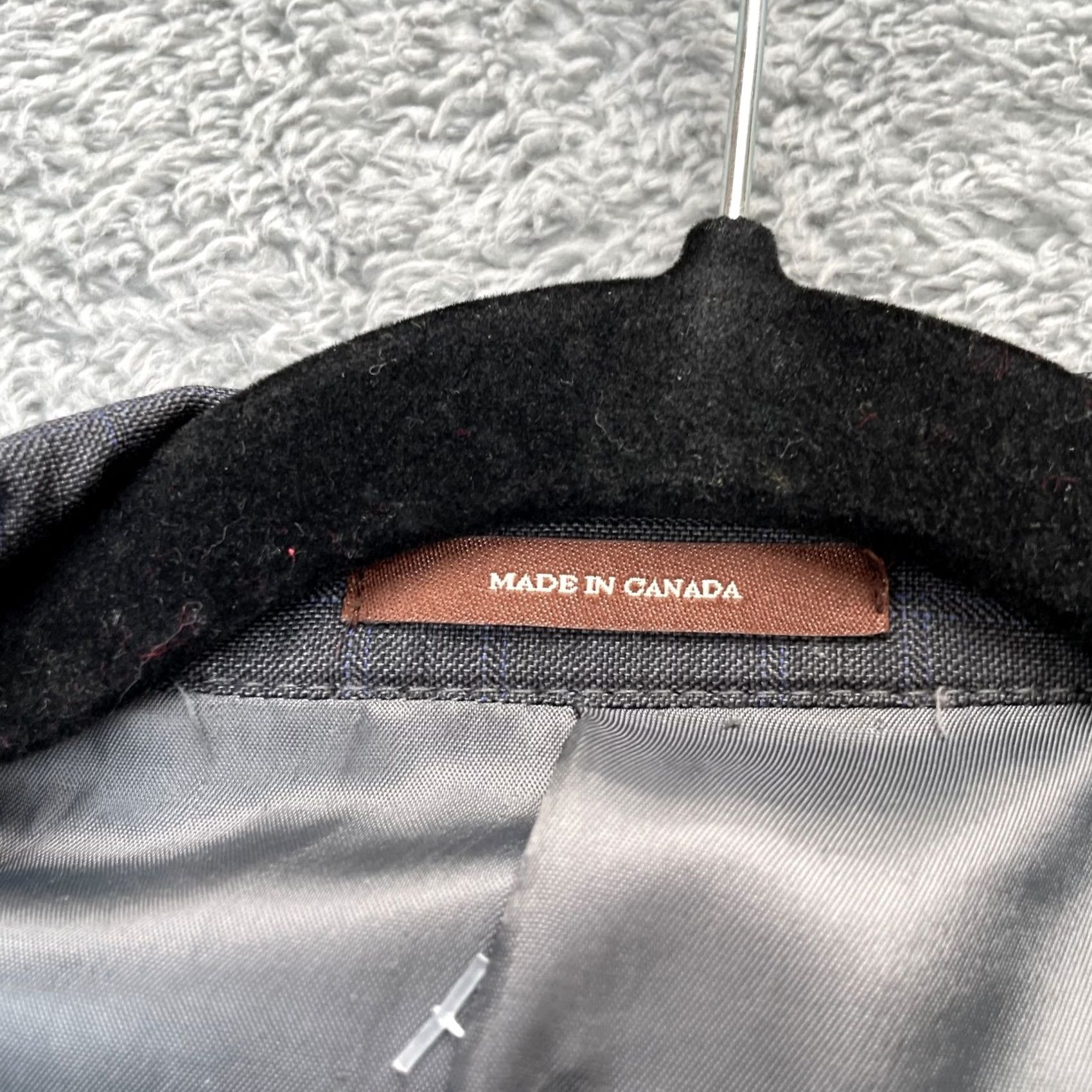 Peter Millar Peter Millar Gray Pinstripe Wool Blazer Coat Jacket Mens 44 Tall Single Breasted Size 44R - 7 Thumbnail