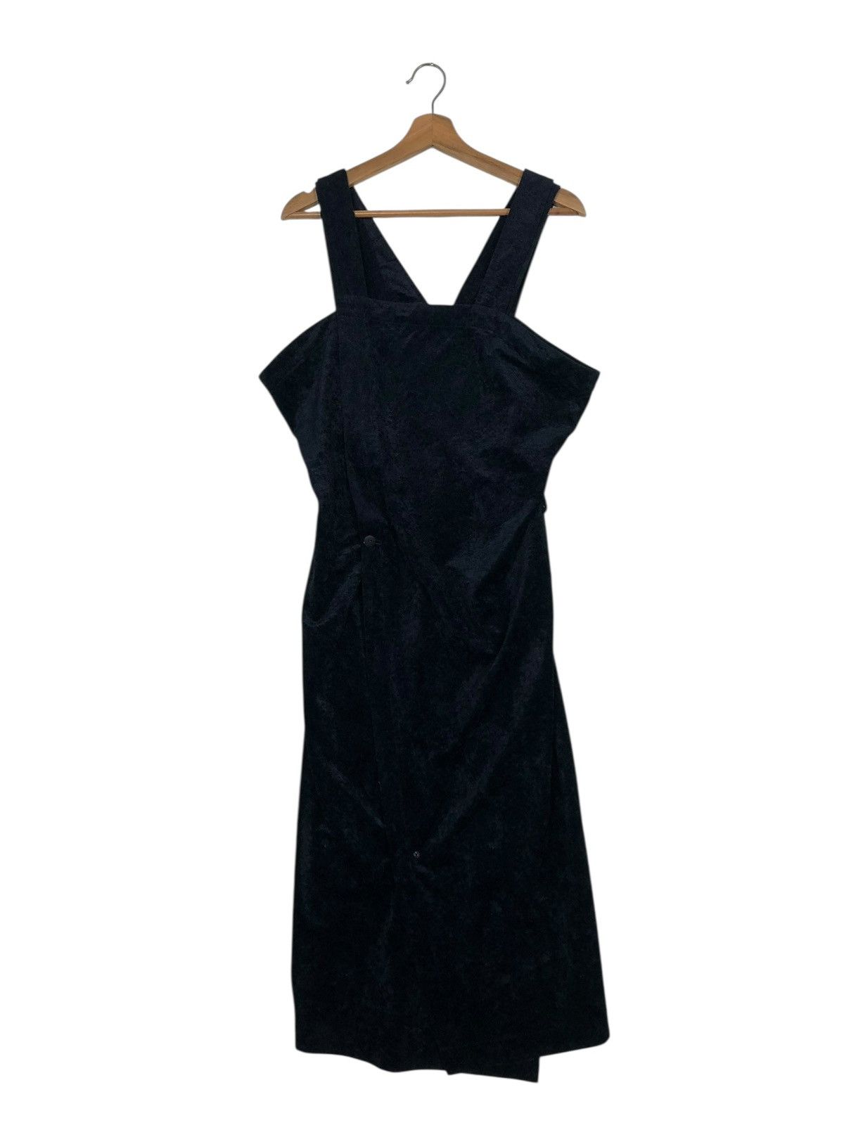 Comme des Garcons 🔥VINTAGE COMME DES GARCONS MIDI DRESS VELVET RICH BLACK Size M / US 6-8 / IT 42-44 - 10 Thumbnail