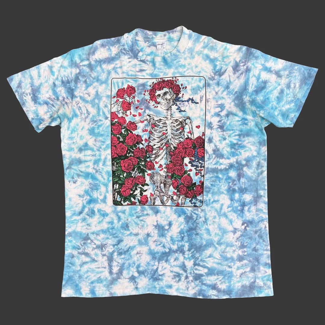 Grateful Dead Grateful Dead 1980 80s Vintage Bertha Wheel Tie Dye T-Shirt Size US XL / EU 56 / 4 - 1 Thumbnail