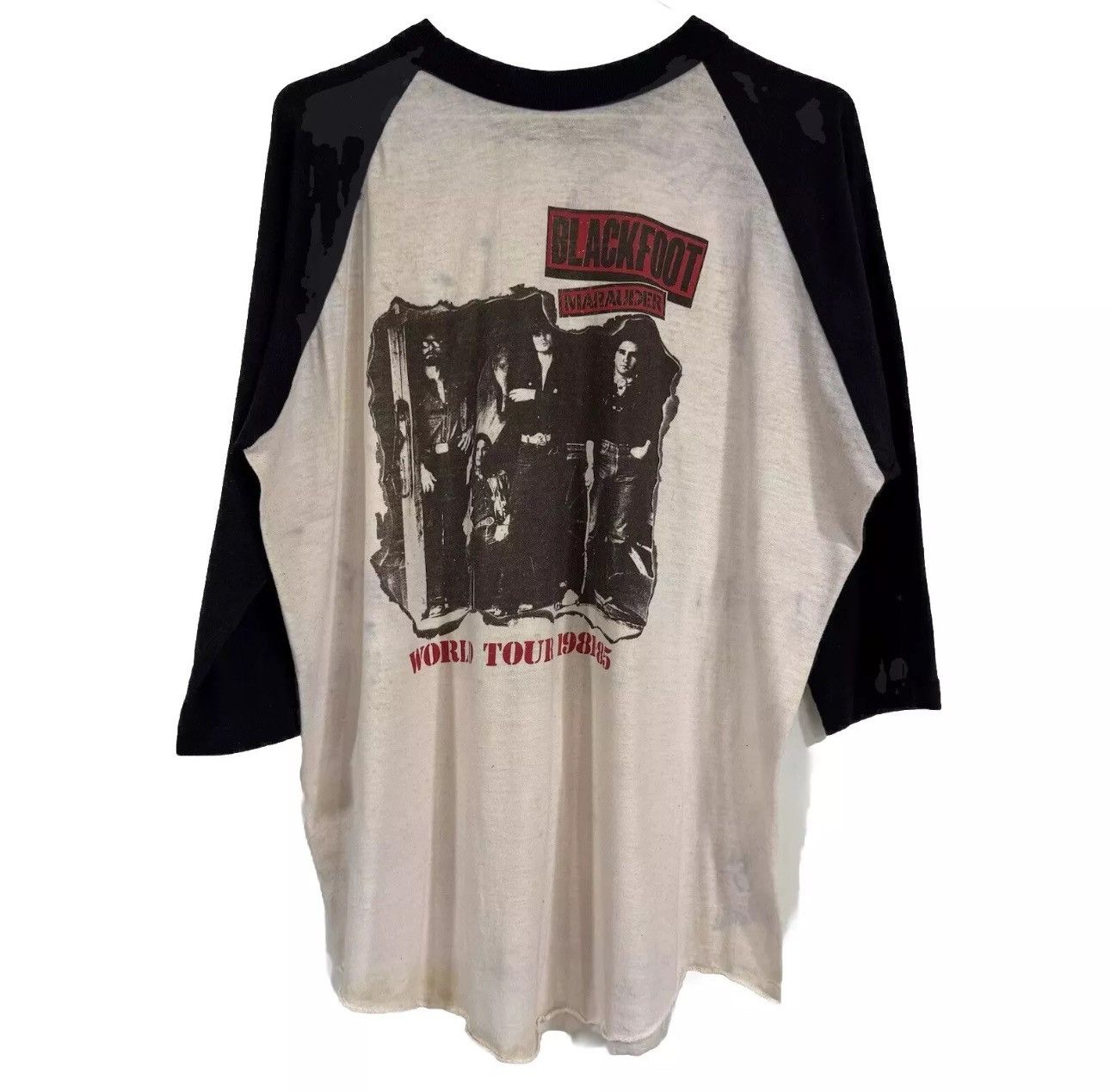 Vintage Blackfoot Marauder World Tour 1981-85 Rock Band Raglan Shirt Size US M / EU 48-50 / 2 - 2 Thumbnail