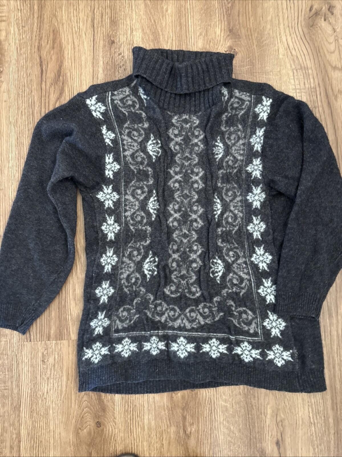 Autumn Cashmere Alba Fornani Italy Winter Ski Sweater Cashmere Lambs Wool Size S / US 4 / IT 40 - 2 Thumbnail