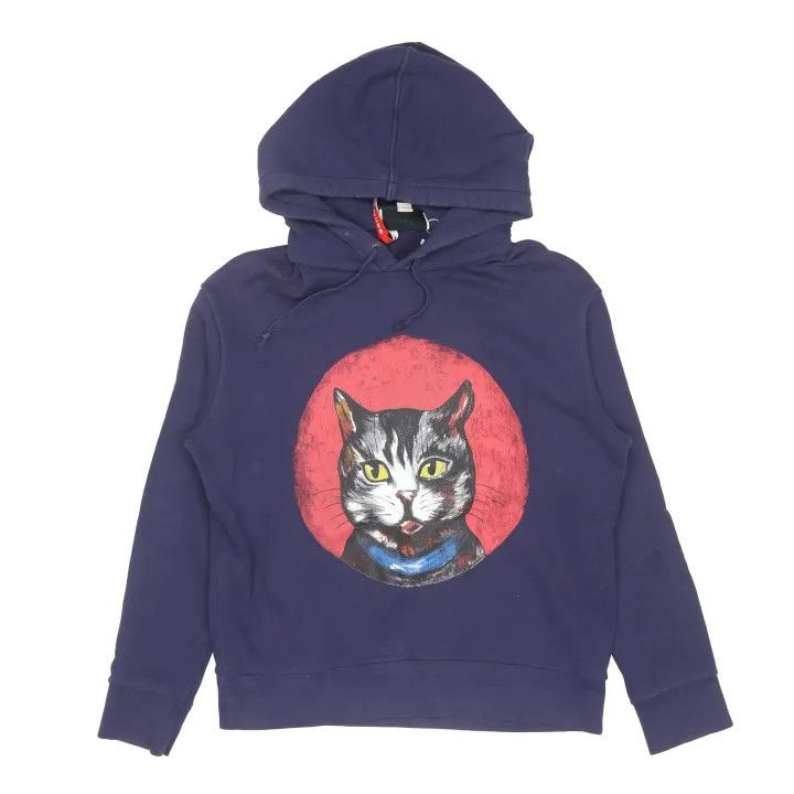 Gucci Gucci Purple Cat Graphic Hoodie Size US M / EU 48-50 / 2 - 1 Thumbnail