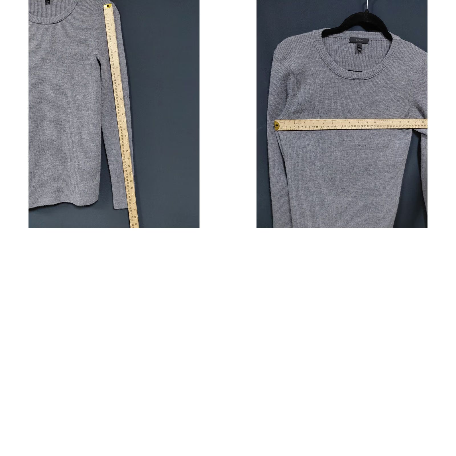J.Crew J.Crew Merino Wool Blend Sweater Gray Solid Knit Women M Crew Neck Long Sleeve Pullover Fall Winter Spring Casual Workwear Size M / US 6-8 / IT 42-44 - 8 Thumbnail
