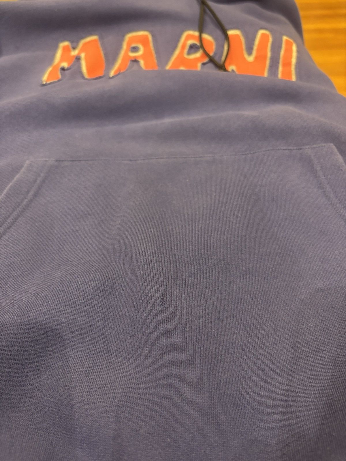Marni Marni Distressed Hoodie Blue Size US L / EU 52-54 / 3 - 9 Thumbnail