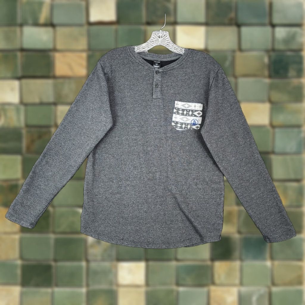 Volcom VINTAGE Volcom Mens Long Sleeve Sweater Size M Gray Lightweight Pullover Shirt Mens Size US M / EU 48-50 / 2 - 1 Thumbnail