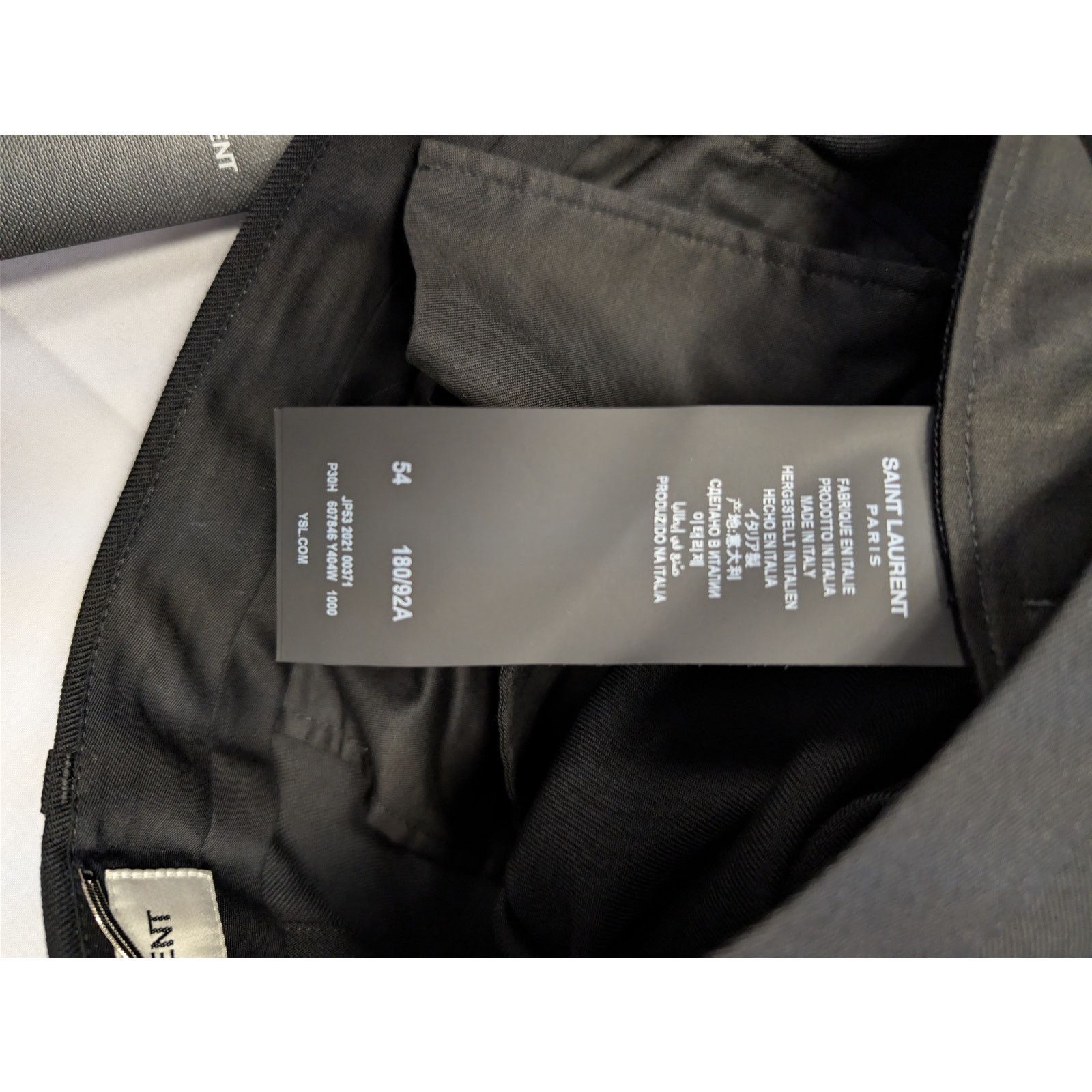 Saint Laurent Paris o1rshd1 Gabardine Fine De Laine Pantalon Casual Pants Noir Size US 38 / EU 54 - 17 Thumbnail