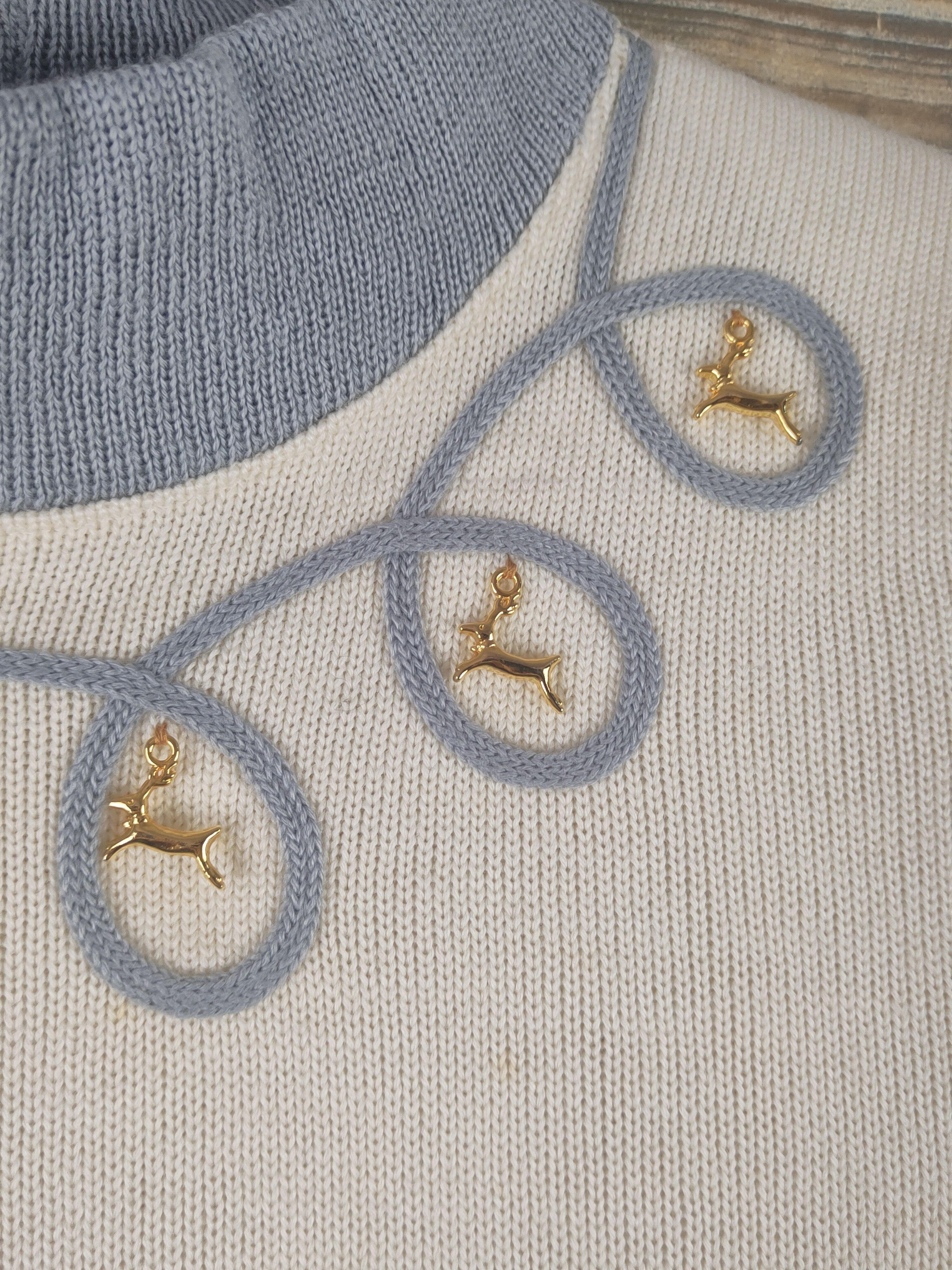 Homespun Knitwear × Japanese Brand × Vintage 24Carat Ivory Knitwear Sweatshirts #W1206 Size M / US 6-8 / IT 42-44 - 3 Thumbnail