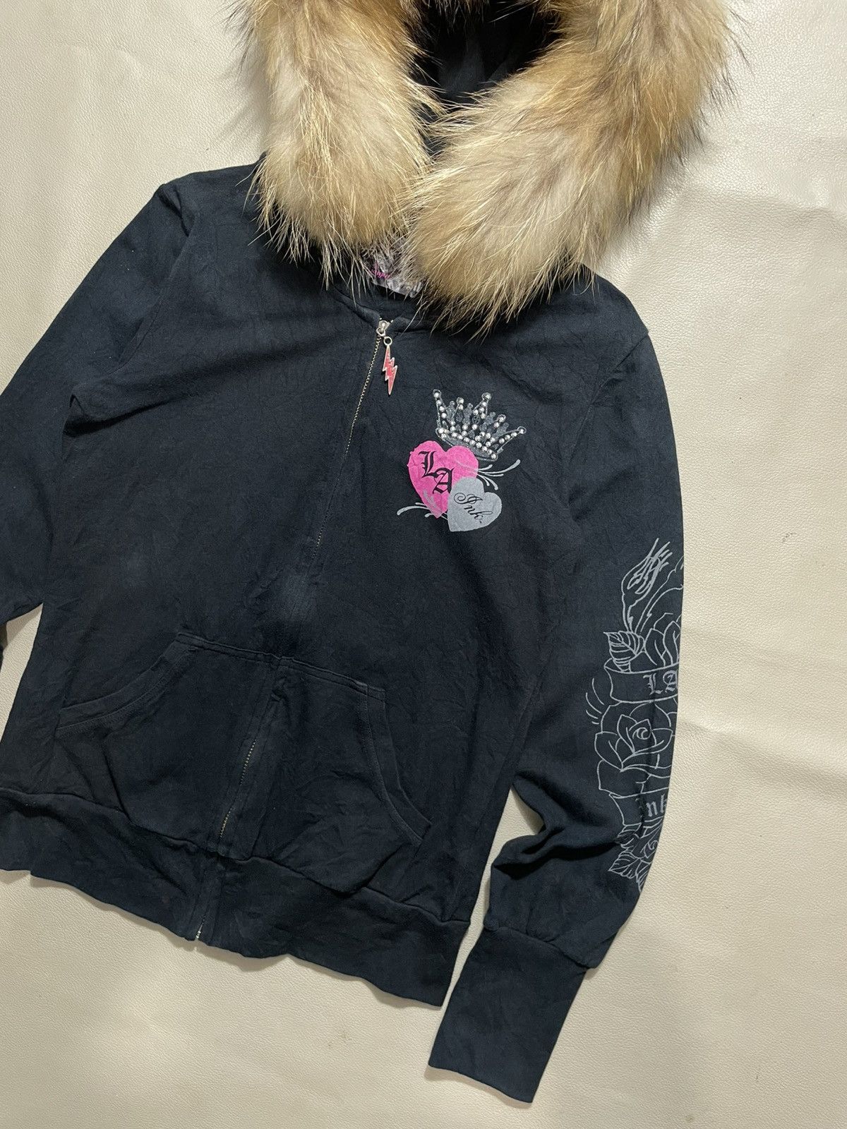 If Six Was Nine Brown Sugar Japan Faux Fur zip Hoodie gothic ifsix lgb style Size S / US 4 / IT 40 - 2 Thumbnail