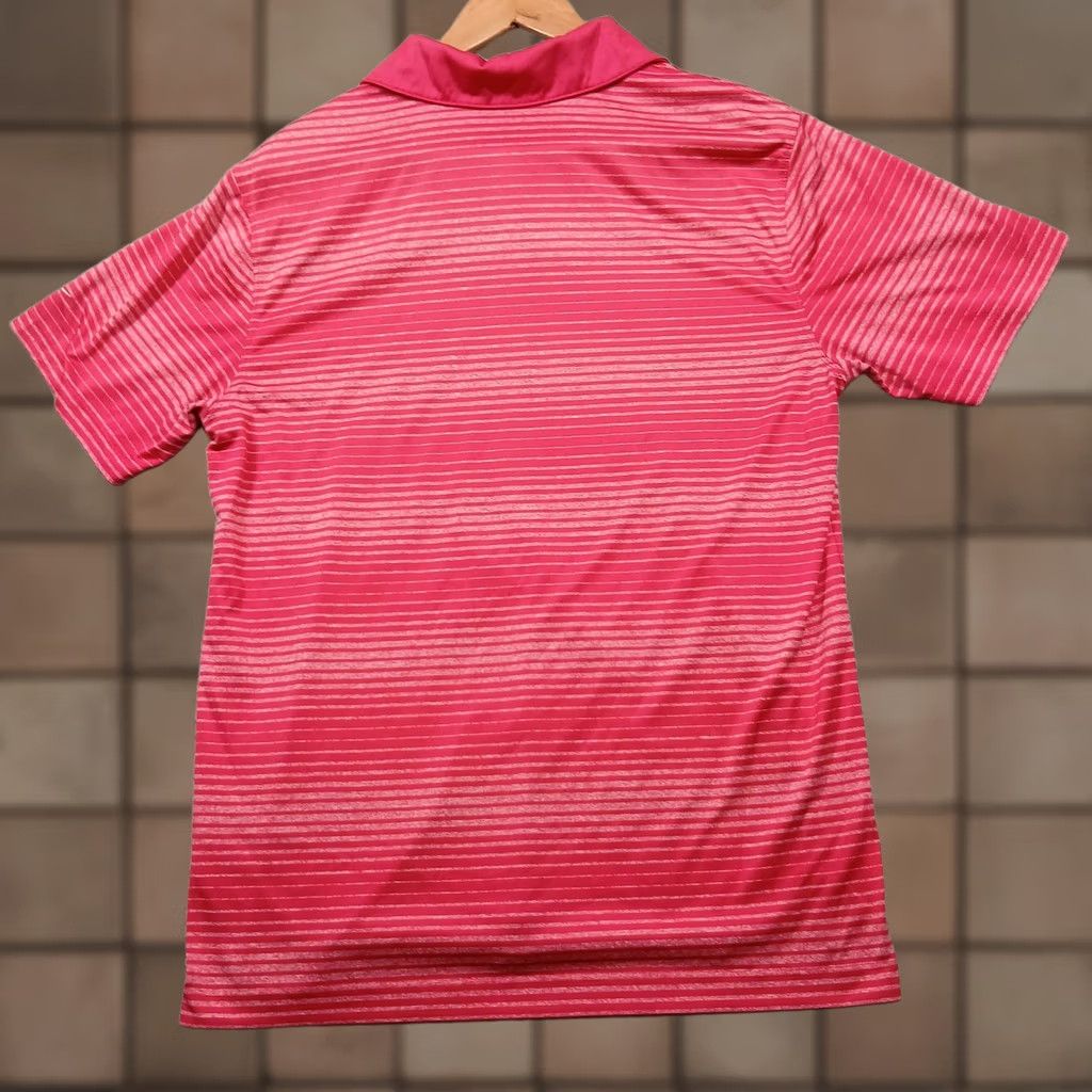 Nike Nike Golf Polo Shirt Mens L Red Striped Dri-FIT Short Sleeve Polo Size US L / EU 52-54 / 3 - 1 Thumbnail