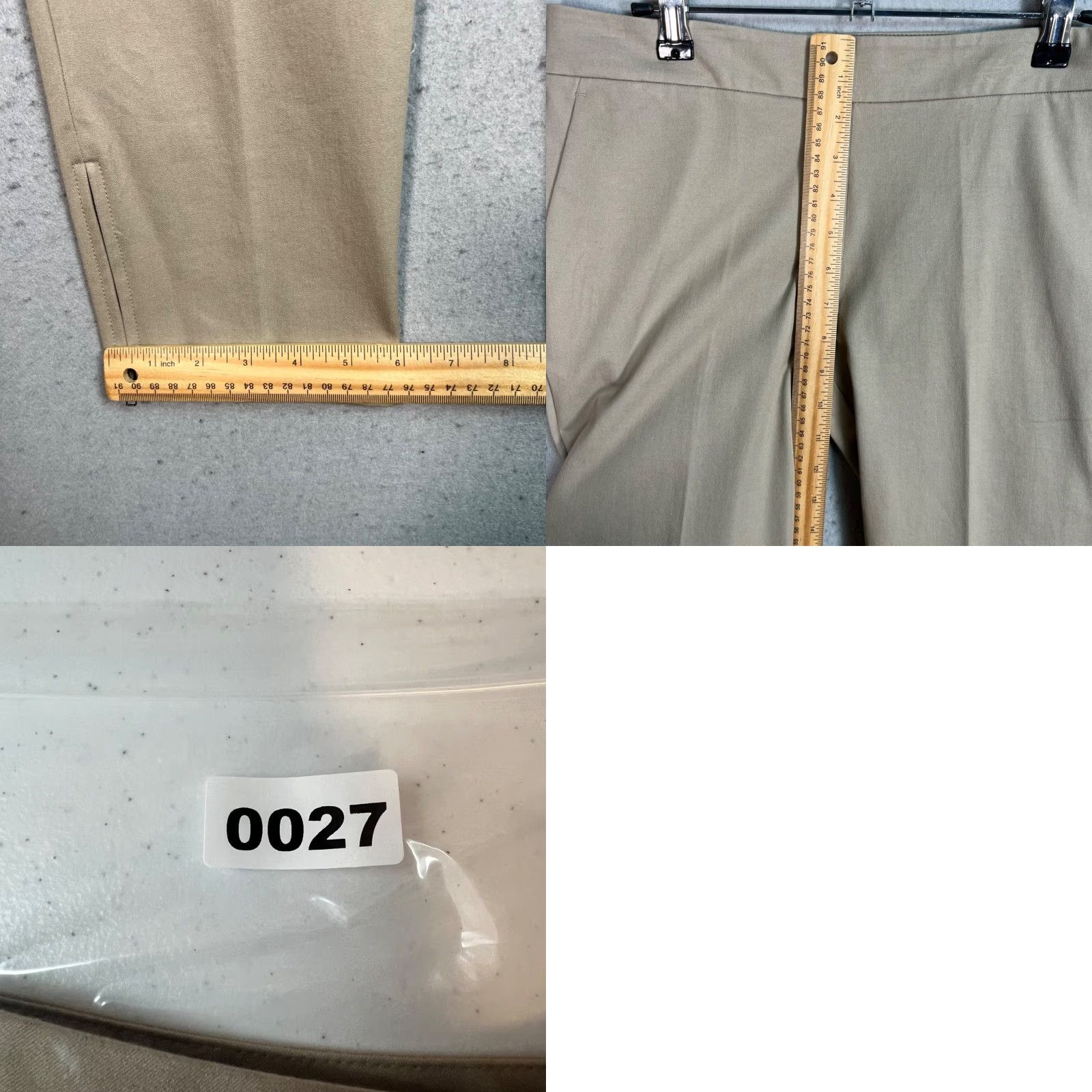 Eileen Fisher Eileen Fisher Petite Womens Pants Organic Cotton Blend Beige Ankle Tapered PS Size 28" / US 6 / IT 42 - 8 Thumbnail