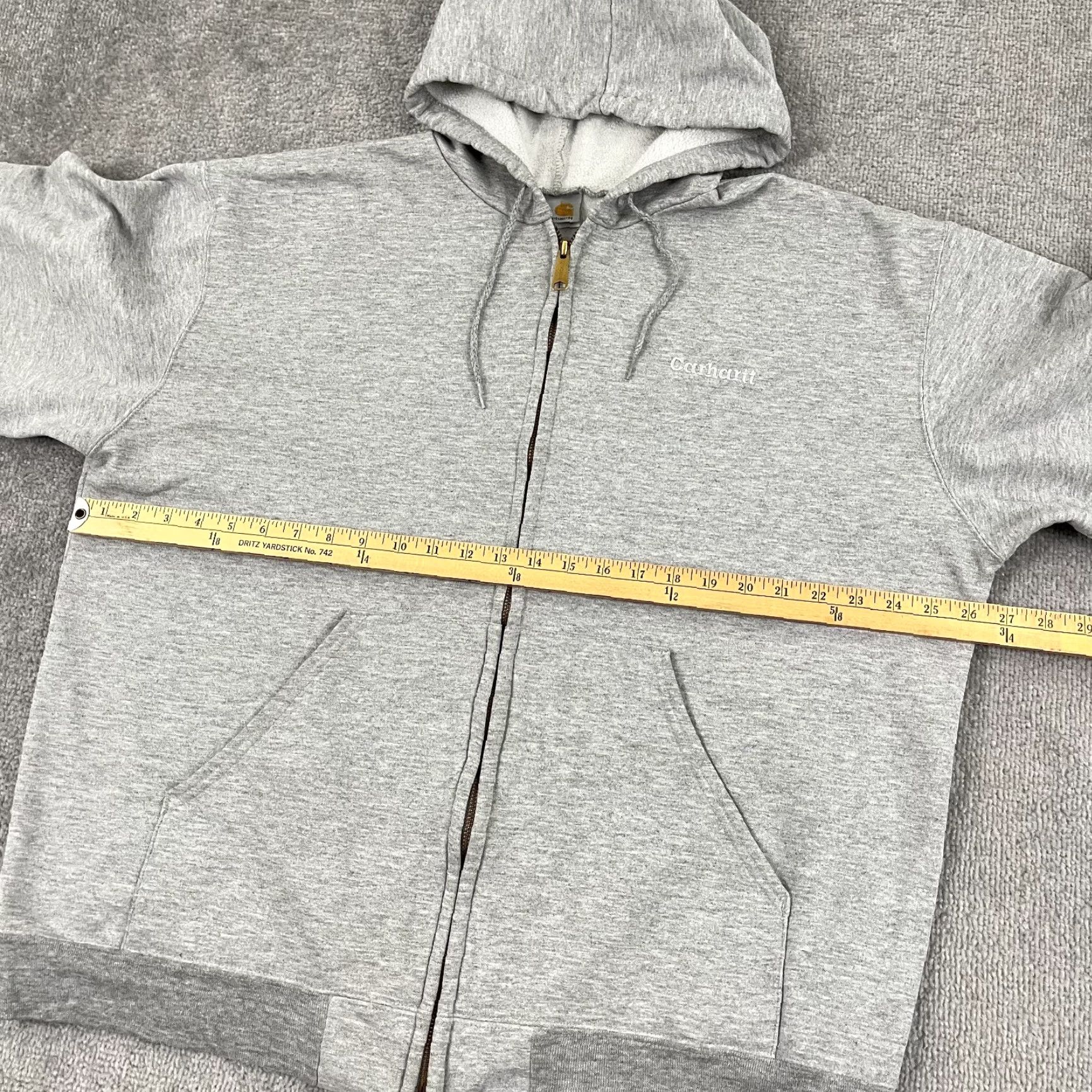Carhartt VINTAGE Carhartt Hooded Sweatshirt Mens XL Gray K122 HGY Fleece Retro Skate Full Zip Y2K Size US XL / EU 56 / 4 - 7 Thumbnail