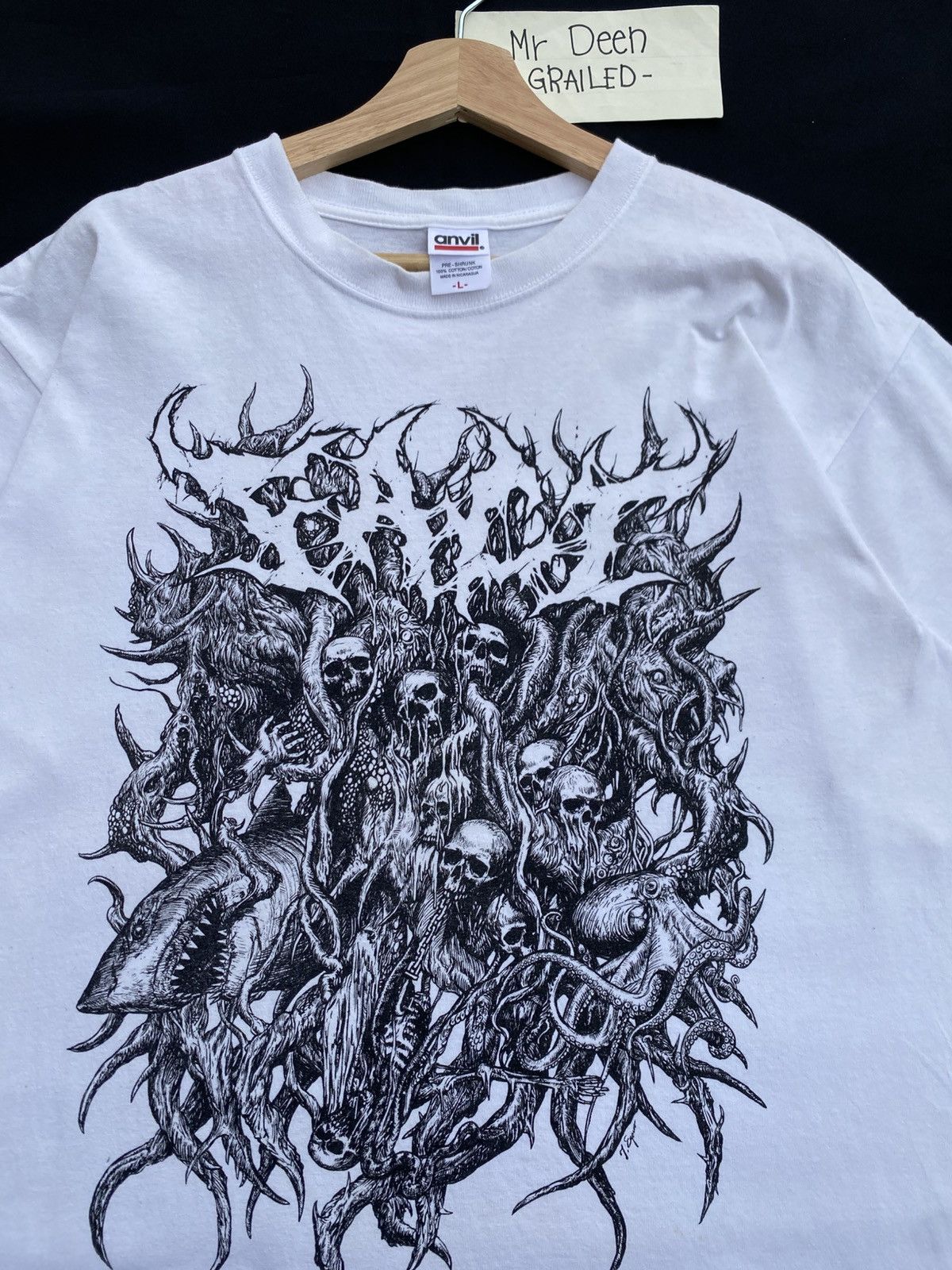Vintage Rare Skulls Artistic Illustration Hell Life Devils Tshirt Size US L / EU 52-54 / 3 - 13 Thumbnail