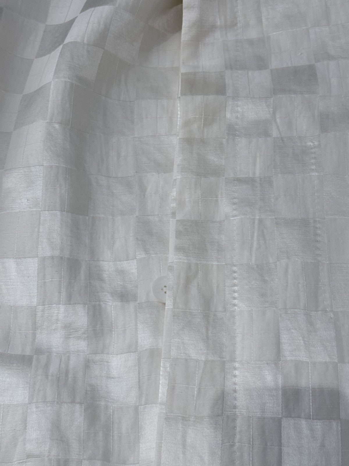 Haider Ackermann White linen and silk checkered jacket Size US M / EU 48-50 / 2 - 6 Thumbnail