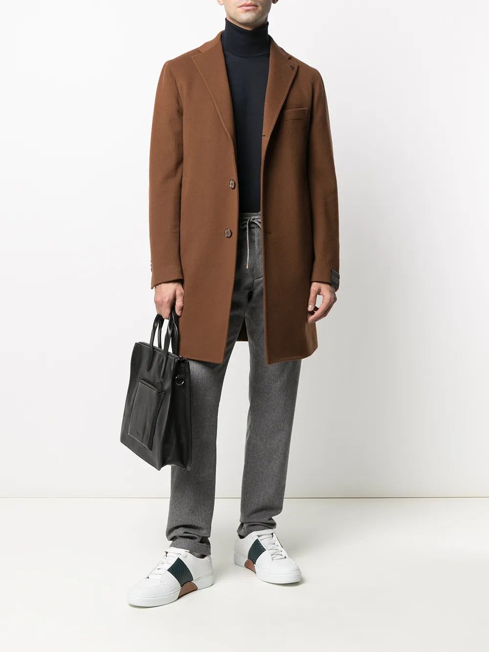 Tagliatore Tagliatore Virgin Wool Cashmere Overcoat Size US M / EU 48-50 / 2 - 1 Thumbnail