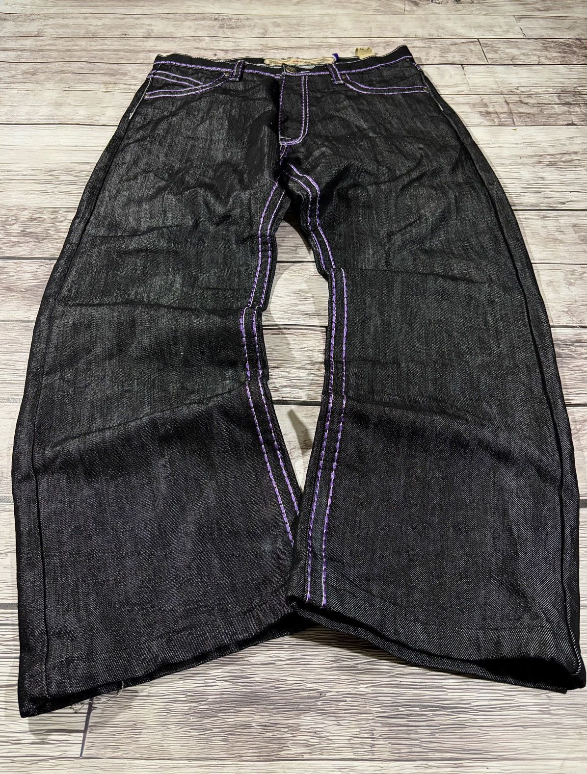 CRAZY Baggy Rap sk8 Jnco Style Black Rap Jeans y2k