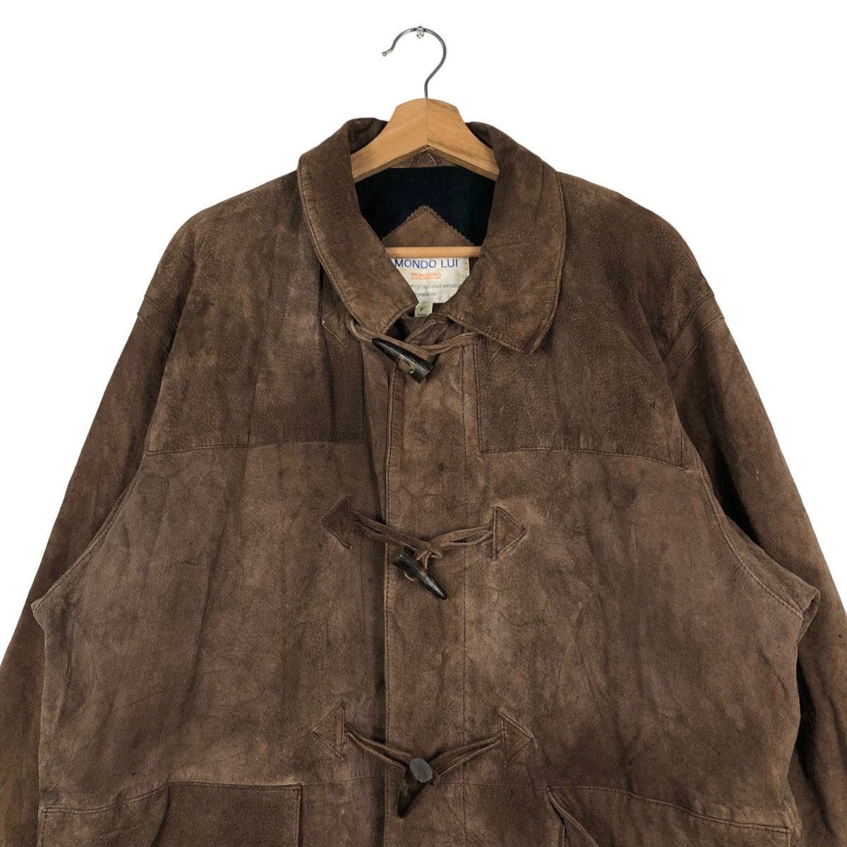 Japanese Brand 🔥Vintage Long Leather Jacket Mondo Lui Issey Miyake Blanket Size US M / EU 48-50 / 2 - 3 Thumbnail