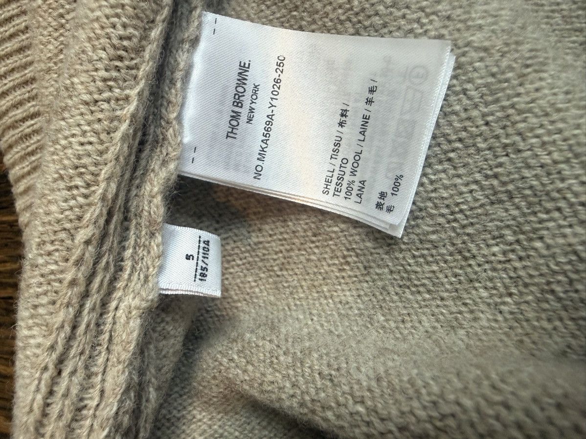 Thom Browne Thom Browne Beige Shetland Wool 4-Bar sz 5 Size US XXL / EU 58 / 5 - 7 Thumbnail