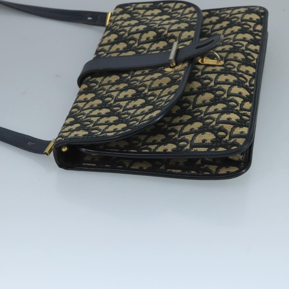 Dior DIOR Trotter Canvas Shoulder Bag Navy Gold Size ONE SIZE - 5 Thumbnail