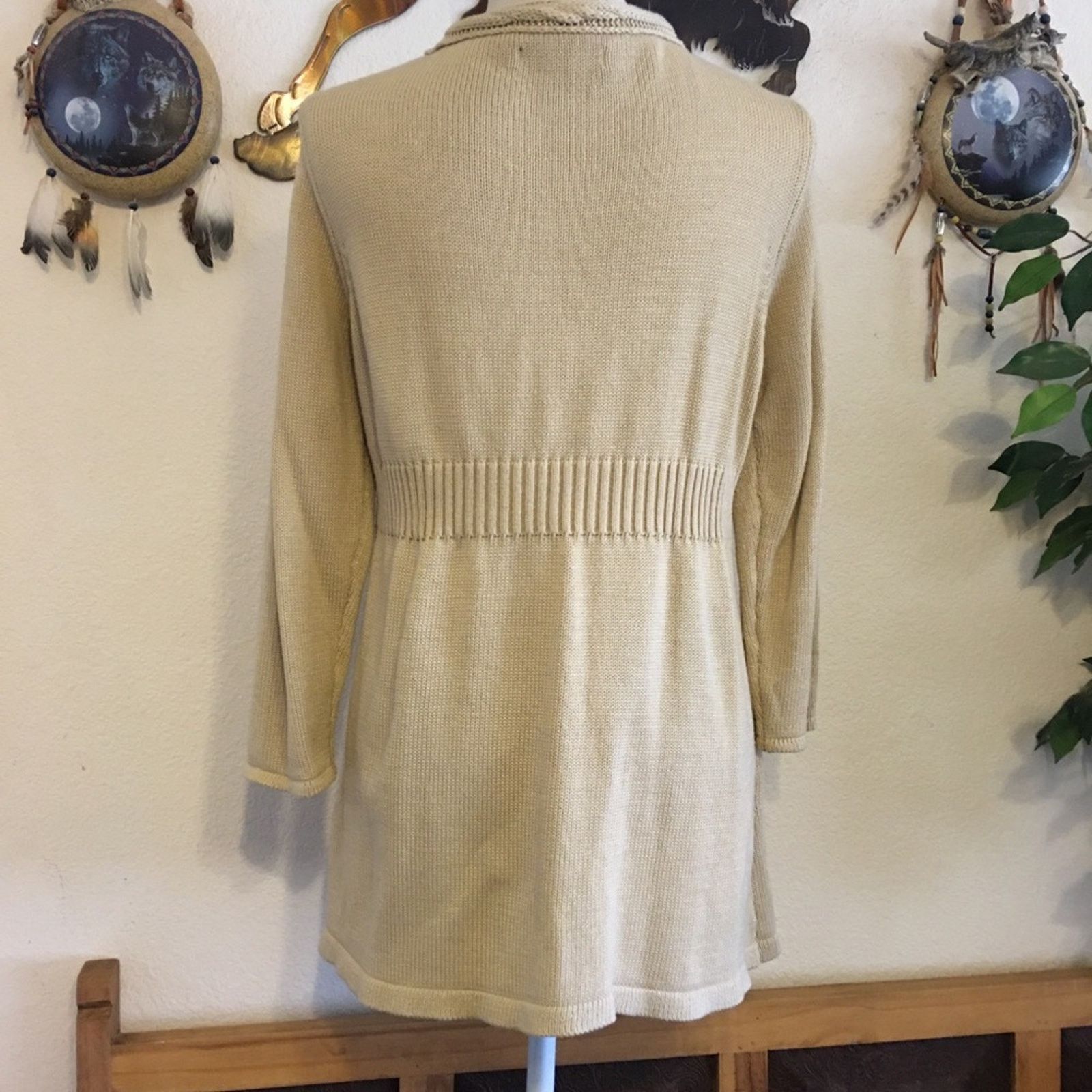 Willi Smith Willi Smith tan single button knit cardigan Size L / US 10 / IT 46 - 3 Thumbnail