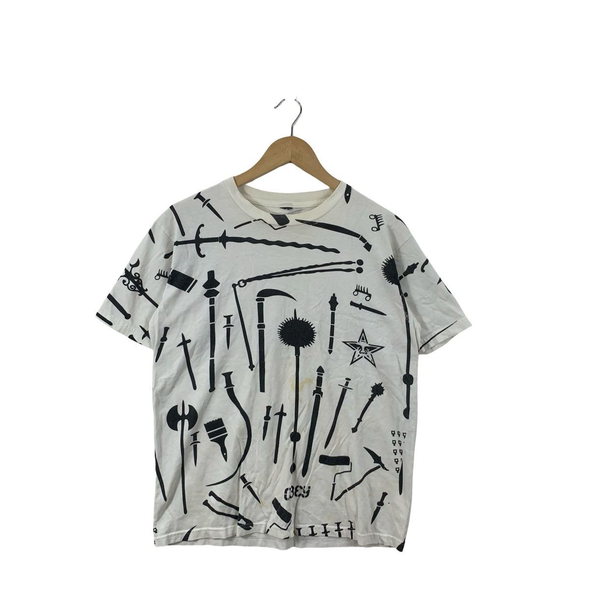 Vintage Vintage Graphic Weapons All Over Print Sword Motif S Size US M / EU 48-50 / 2 - 4 Thumbnail