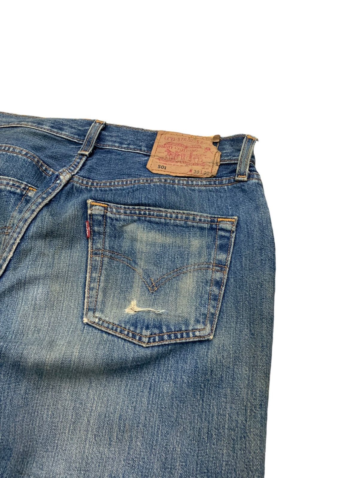 Levi's Vintage Levis UK Made Mud Wash Distressed Denim Pant (AC11) Size US 29 - 12 Thumbnail
