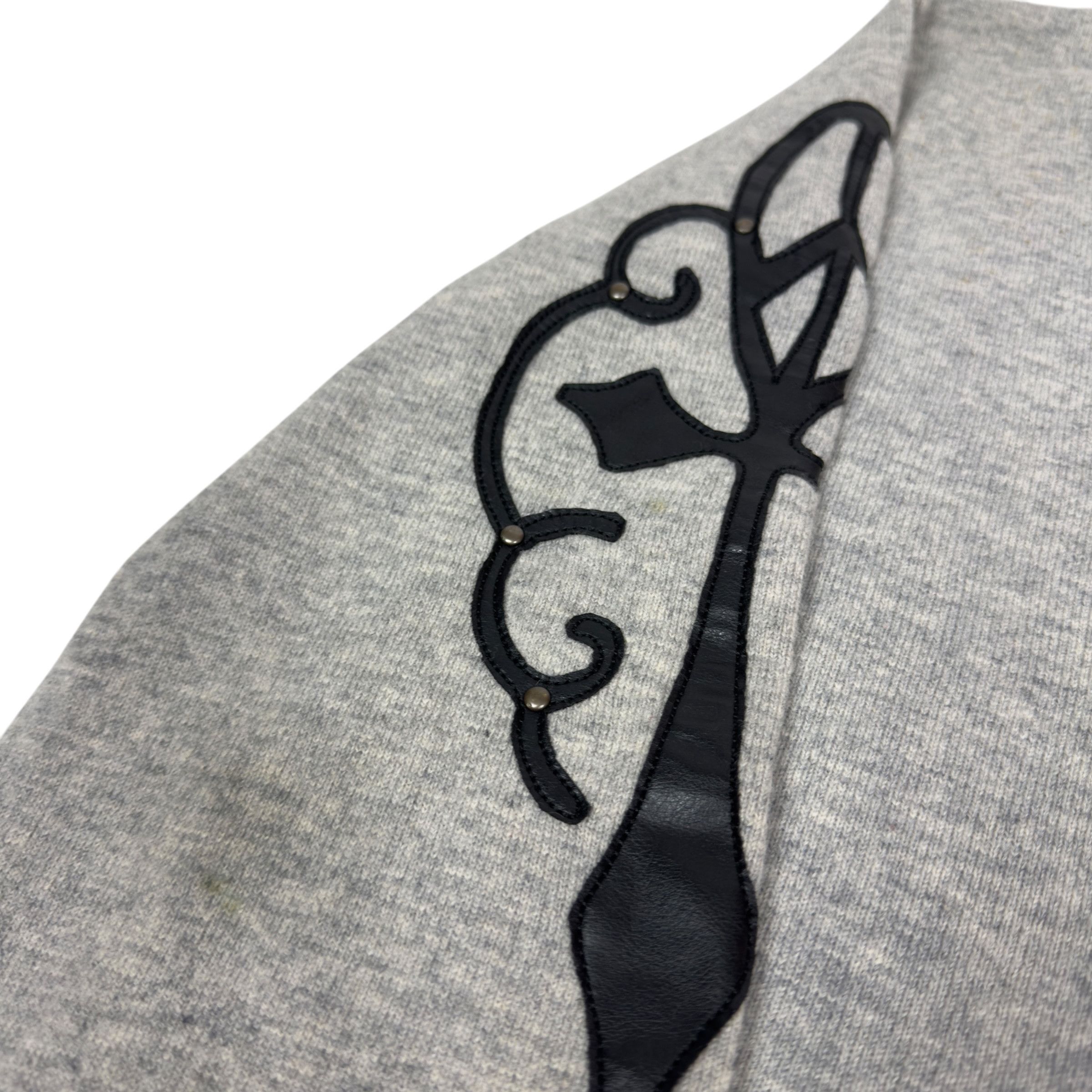 Ed Hardy × Vintage Ed Hardy Men's Gray Wool Skull Love Kills Slowly Sweater XL Size US L / EU 52-54 / 3 - 6 Thumbnail