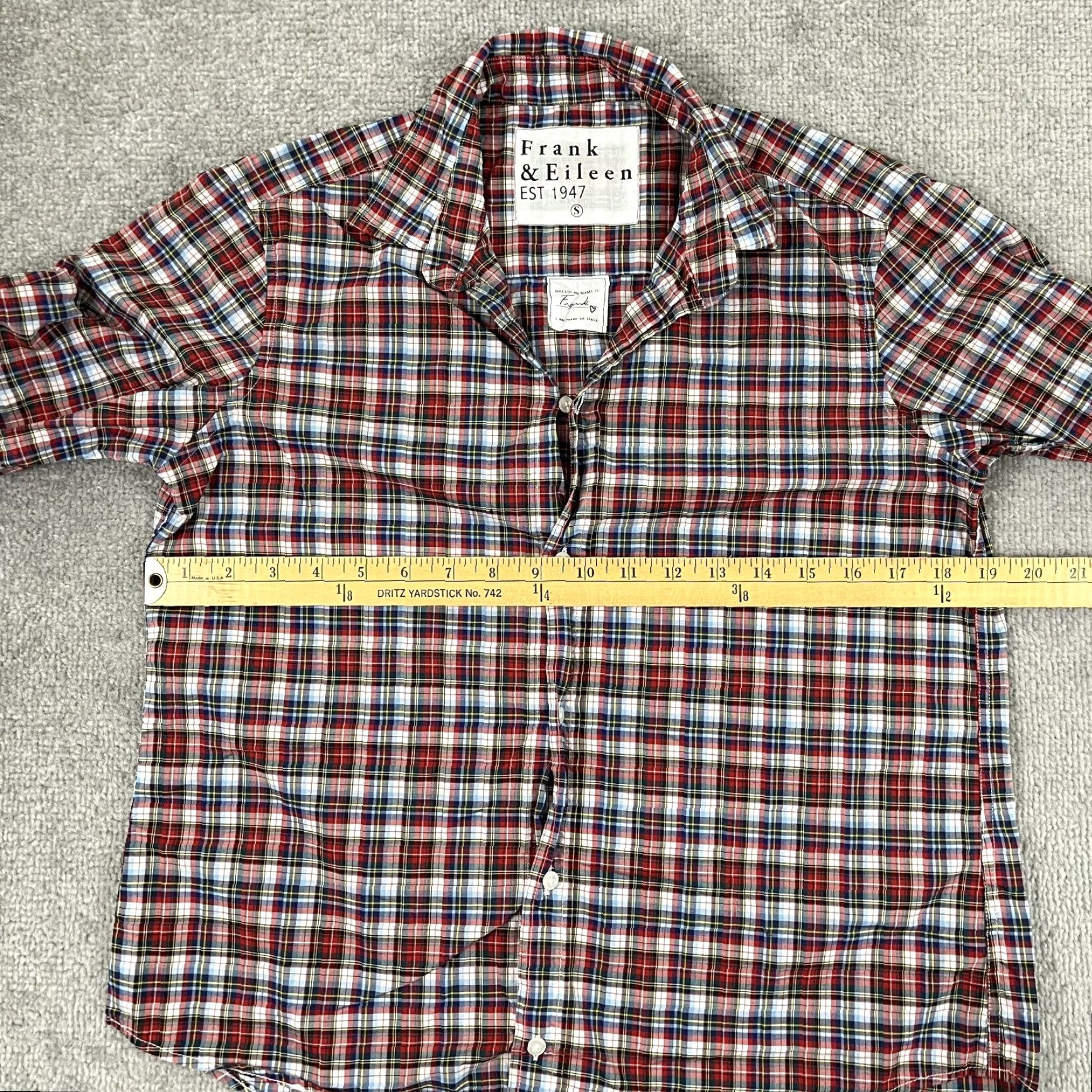 Frank & Eileen Frank & Eileen Shirt Womens Small MultiColor Plaid Woven Button Up Italy Size S / US 4 / IT 40 - 5 Thumbnail