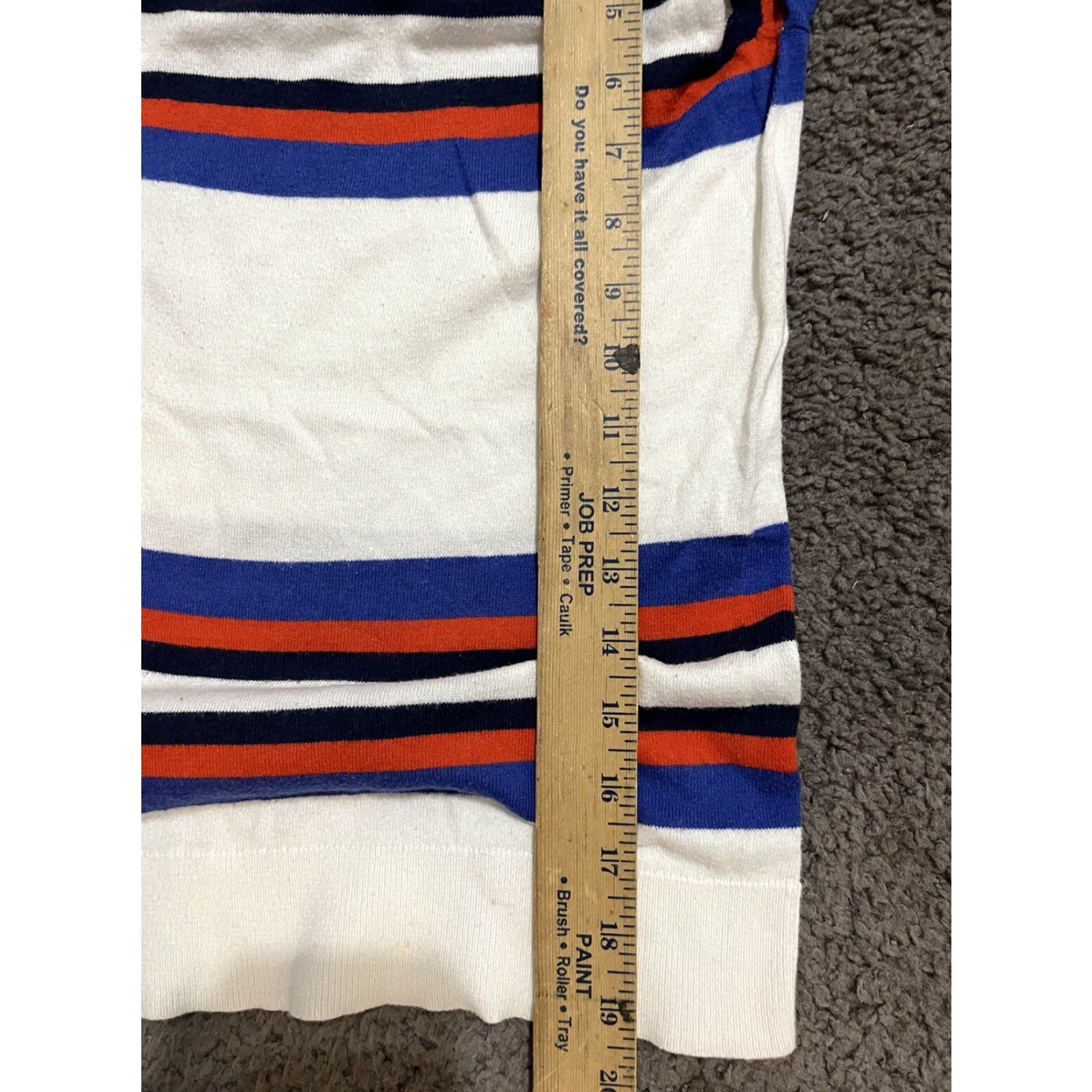 Vintage Halogen Shirt Women XS White Striped Lightweight Cotton Knit Ring Neck Pullover 3/4 Sleeve Classic Modern Mens Girls? Size XS / US 0-2 / IT 36-38 - 6 Thumbnail